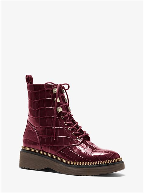 michael kors heskell|Haskell Leather Combat Boot .